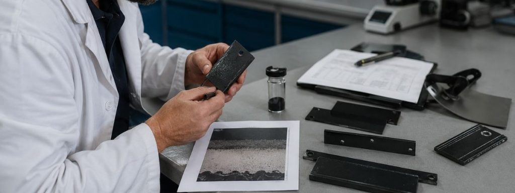 Technische Bewertung beschichteter Musterteile im Technikum